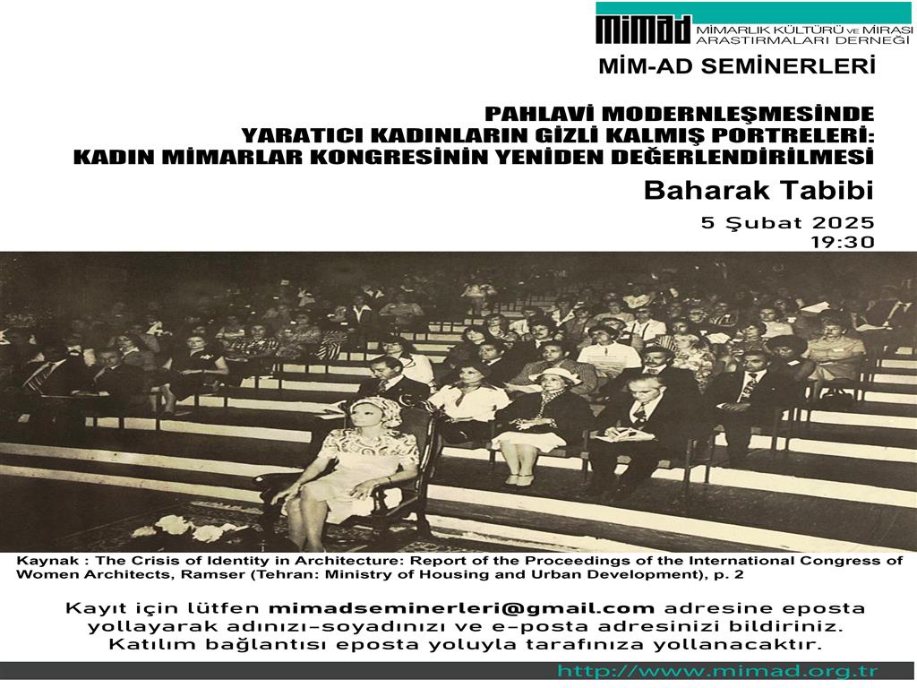 MİM-AD SEMiNERLERİ  15 Ocak 2025 19:30 Baharak Tabibi